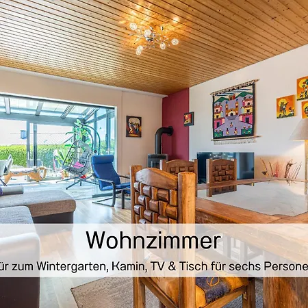 Casa Eifel - In Mit Lateinamerikanischer Seele Fuer Bis Zu 7 Personen - Mit Garten, Terrasse, Wintergarten, Spielzimmer Fuer - Hunde Willkommen بيت للعطل